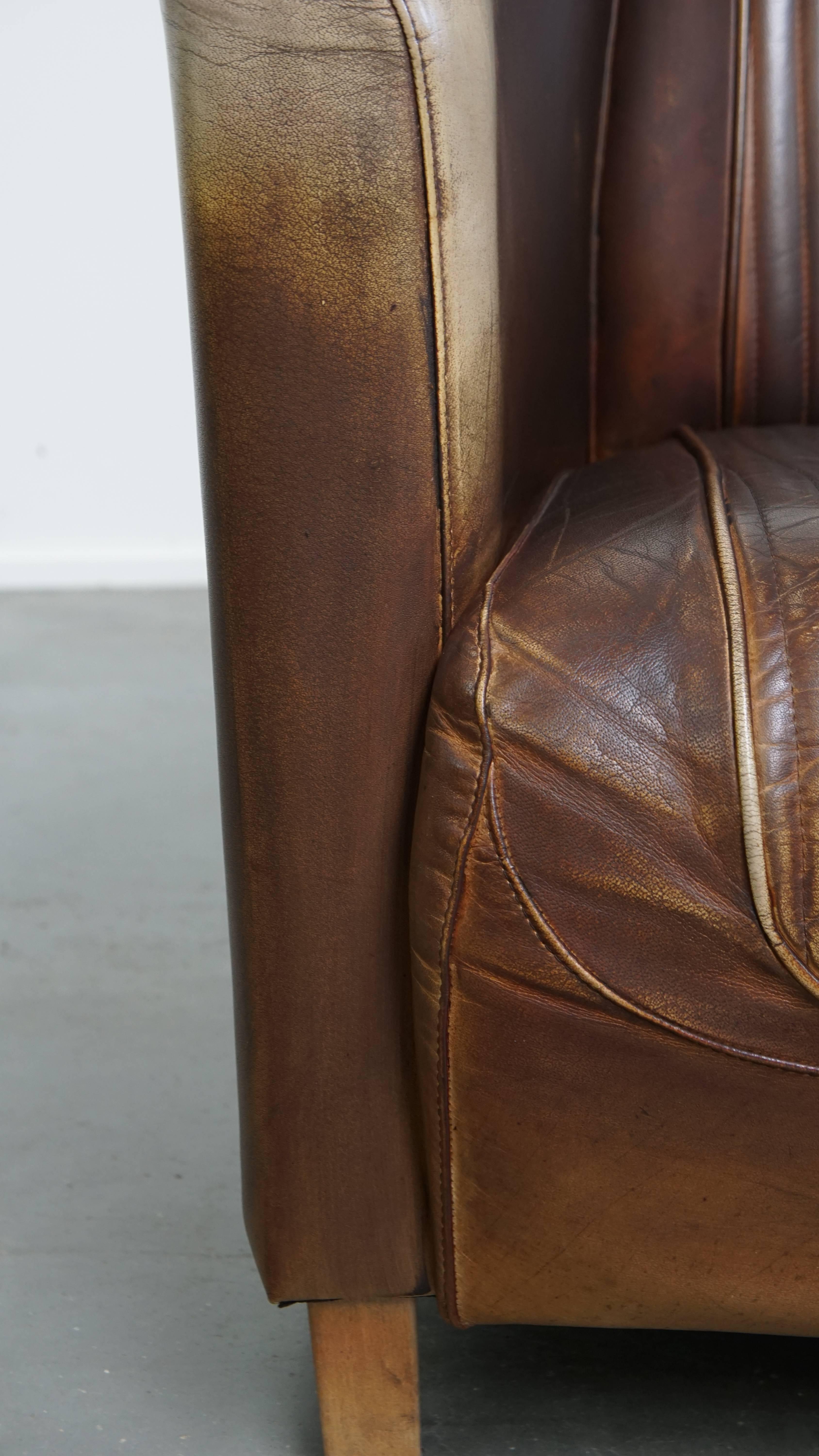 Poltrona Chesterfield Aviator in pelle di vacchetta in vendita 2