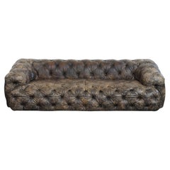Cowhide Leather Chesterfield Sofa