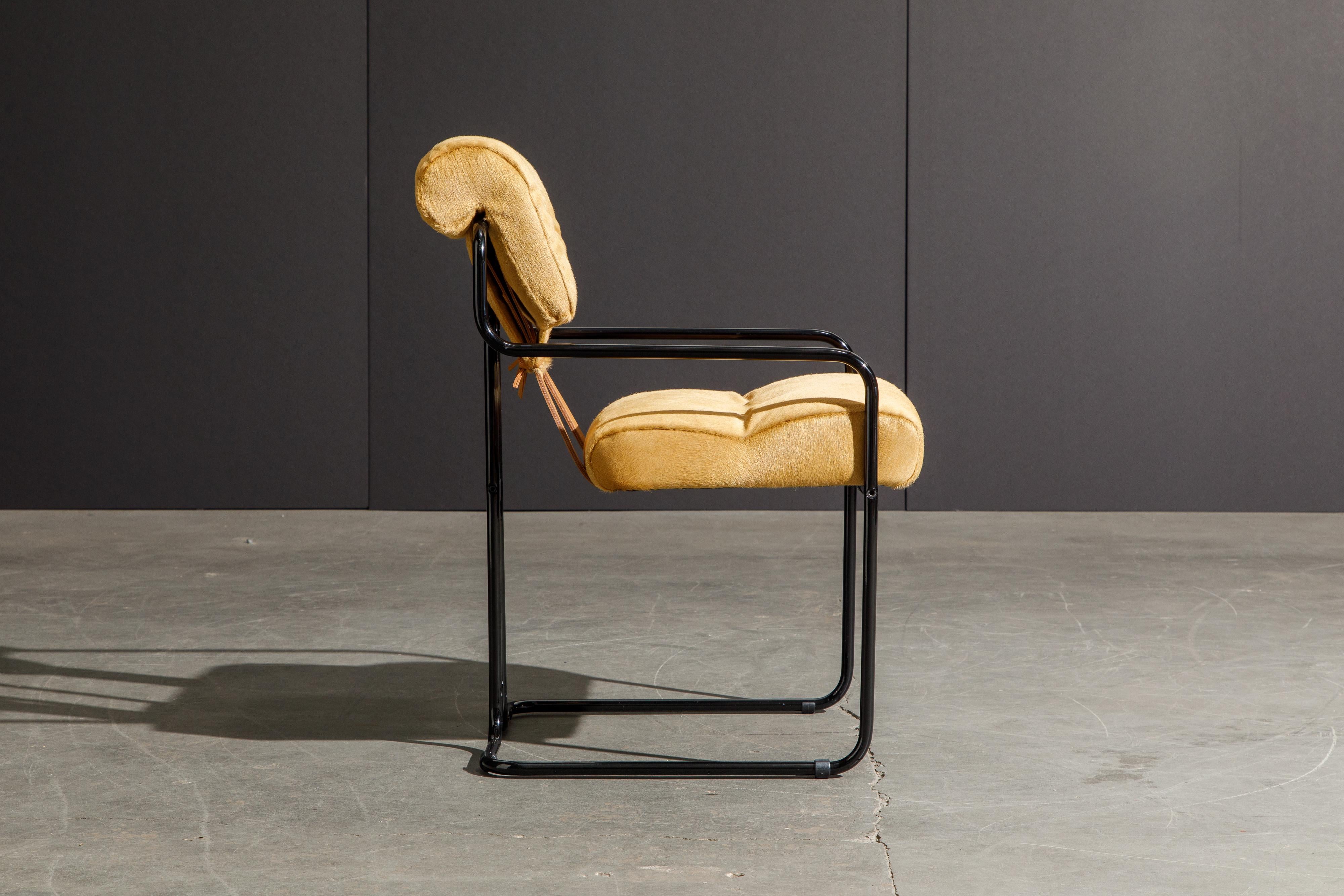 Lacquered Cowhide Leather Tucroma Armchair by Guido Faleschini for Mariani, New For Sale