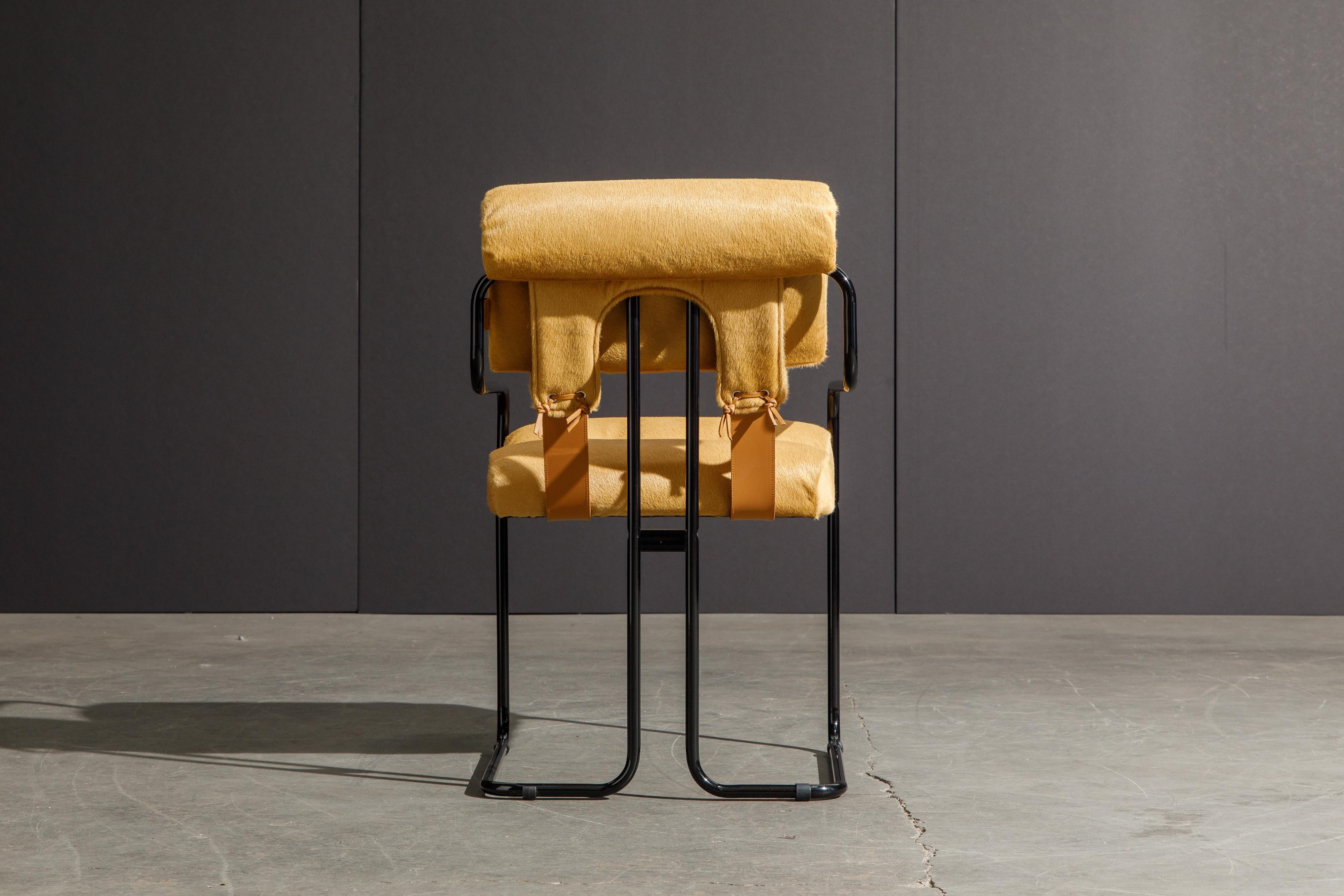 Contemporary Cowhide Leather Tucroma Armchair by Guido Faleschini for Mariani, New For Sale