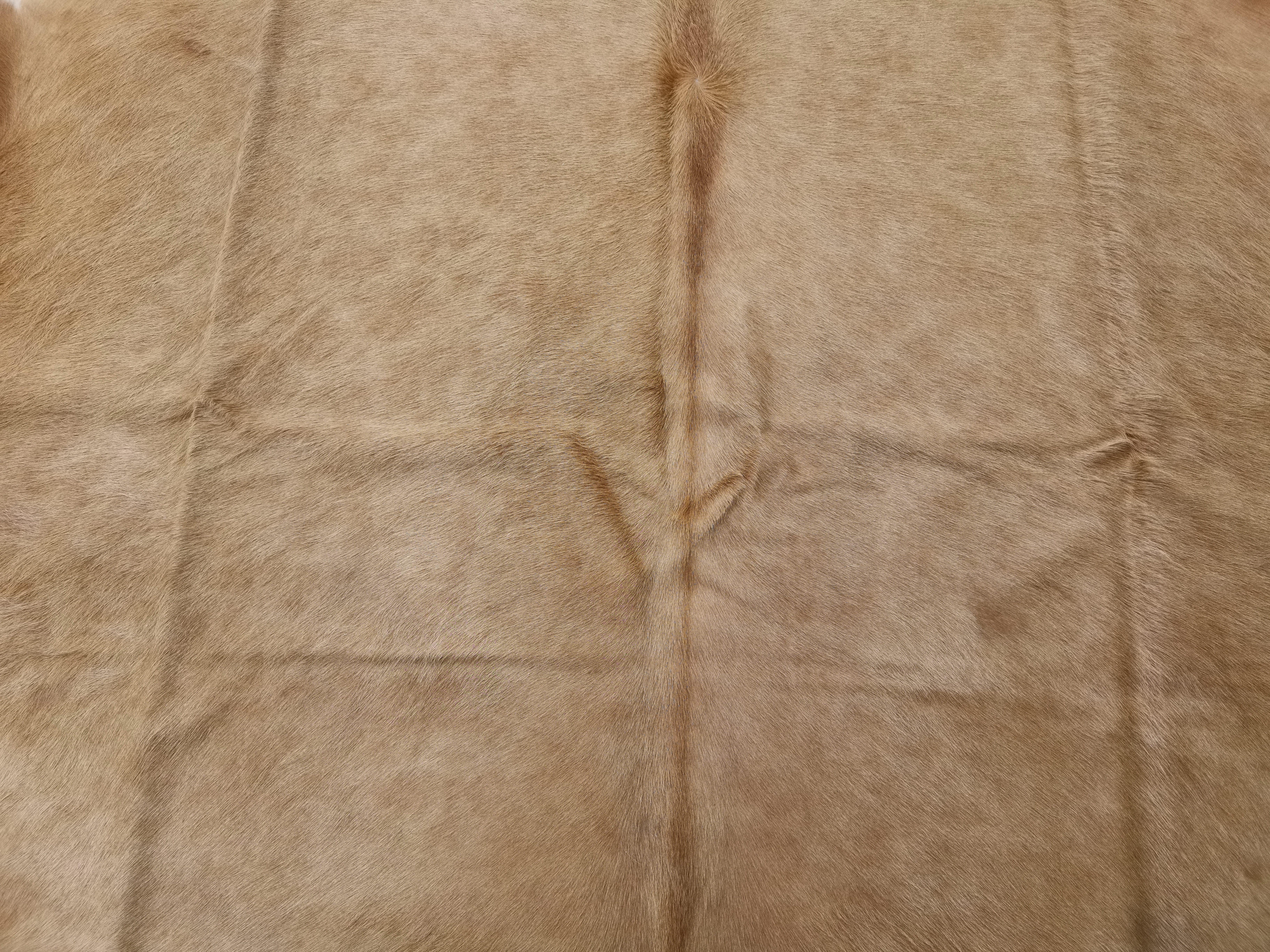 Cowhide Rug Beige Creme Large Size In New Condition In Lohr, Bavaria, DE