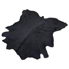 Cowhide Rug, Black, Hand-Dyed, Sustainably Sourced, Variety of Colors