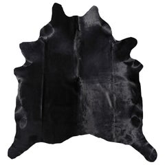 Cowhide Rug Black Large Size