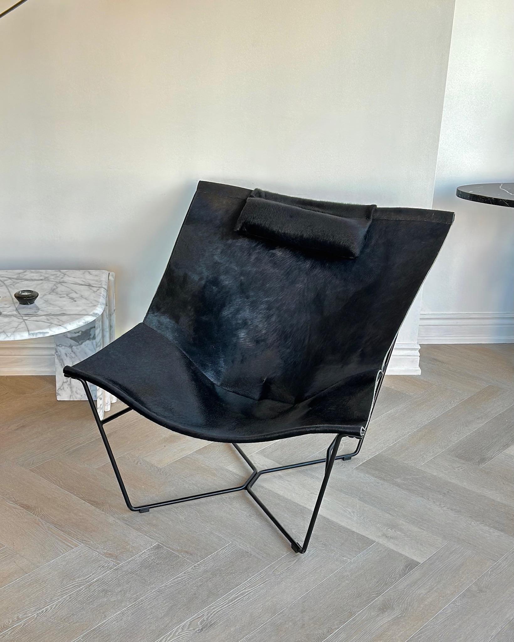 Cowhide Semana Sling Chair by David Weeks For Sale 2