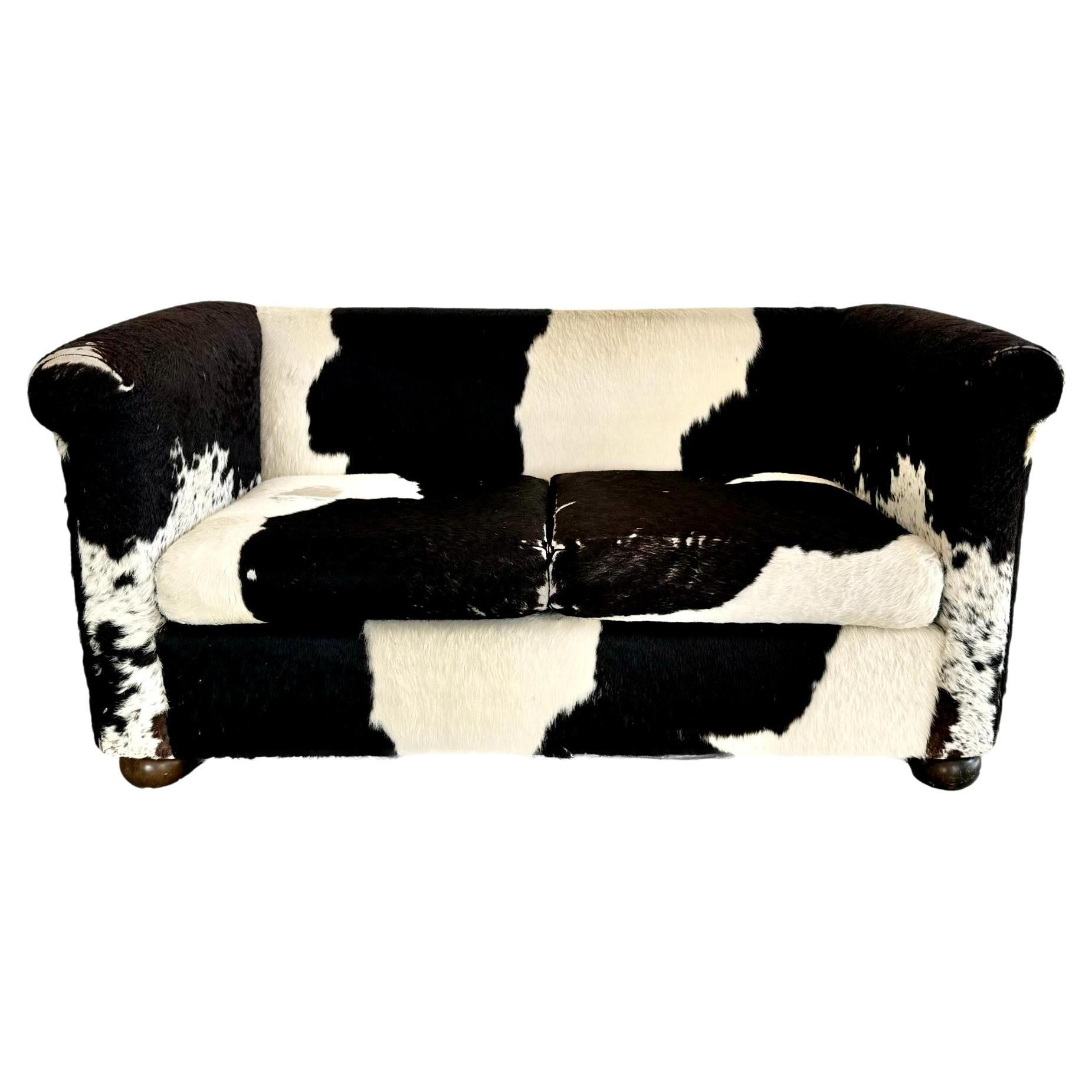 Cowhide Sofa, 1980s USA