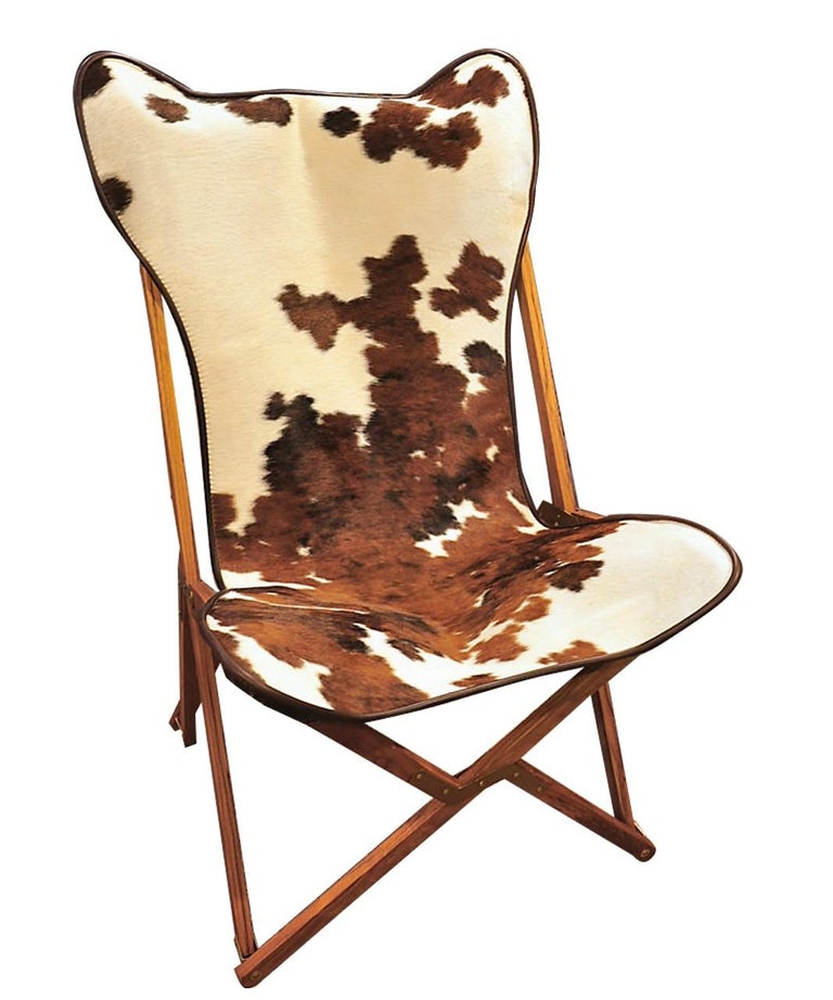 Cowhide Tripolina Armchair In New Condition For Sale In Milan, IT