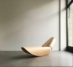Cowrie, Ash Veneered Bent Plywood Rocking Chaise Longue by Made in Ratio