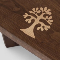 Cowrie Inlay Sofa Side Table, Made in UK by Sister -Contemporary Craftmanship