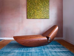 Cowrie, Walnut Veneered Bent Plywood Rocking Chaise Longue by Made in Ratio
