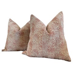 Cuscini in piuma d'oca Cowtan & Tout "Clarence" in Tomato 22" - una coppia