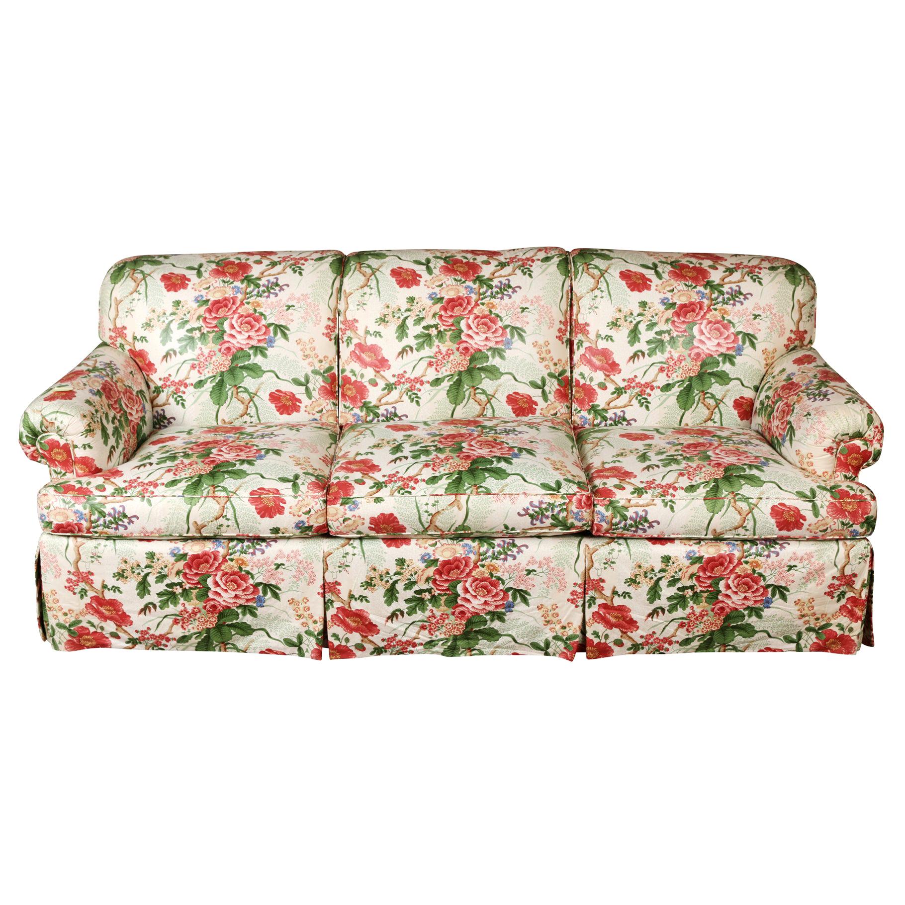 Cowtan & Tout Upholstered Three Cushion English Sofa