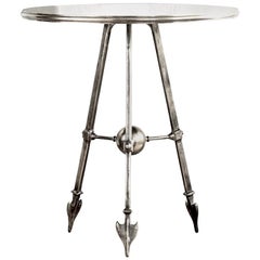 COX London Foundry Patinated Cast Solid Bronze Arrow Occasional Table, Custom