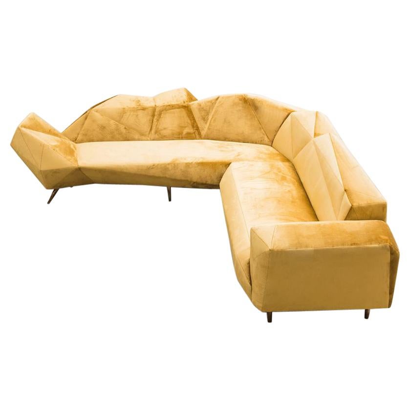 Gemütliches L-förmiges Sofa, DE im Angebot