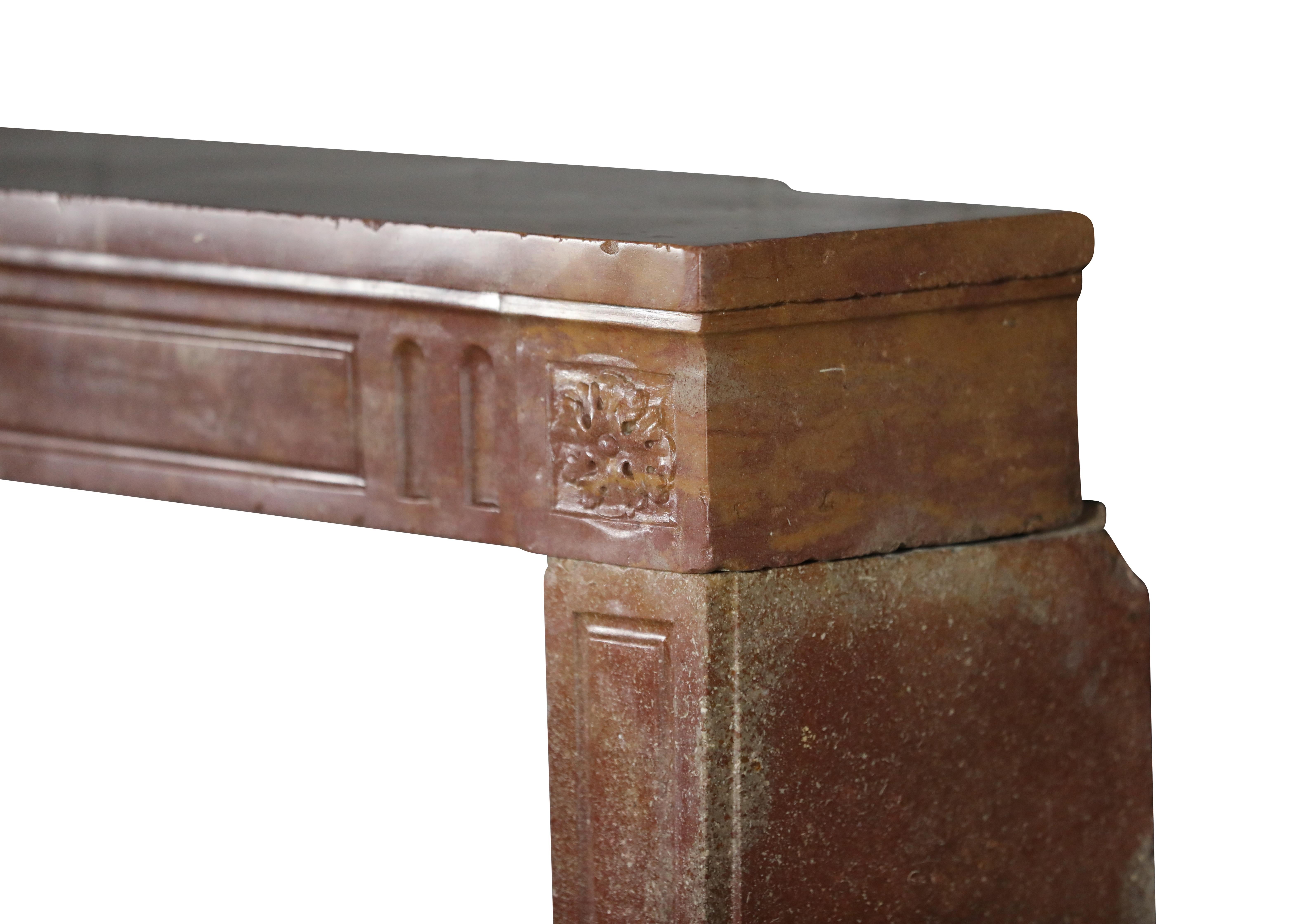 Acogedor Entorno de Chimenea de Piedra Antiguo Francés Luis XVI en venta 1