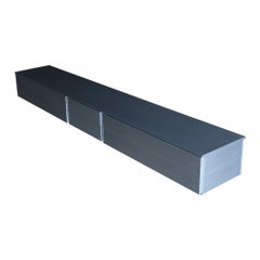 Cozza & Mascheroni Low Aluminum Console for Ycami, Italy, 1990's