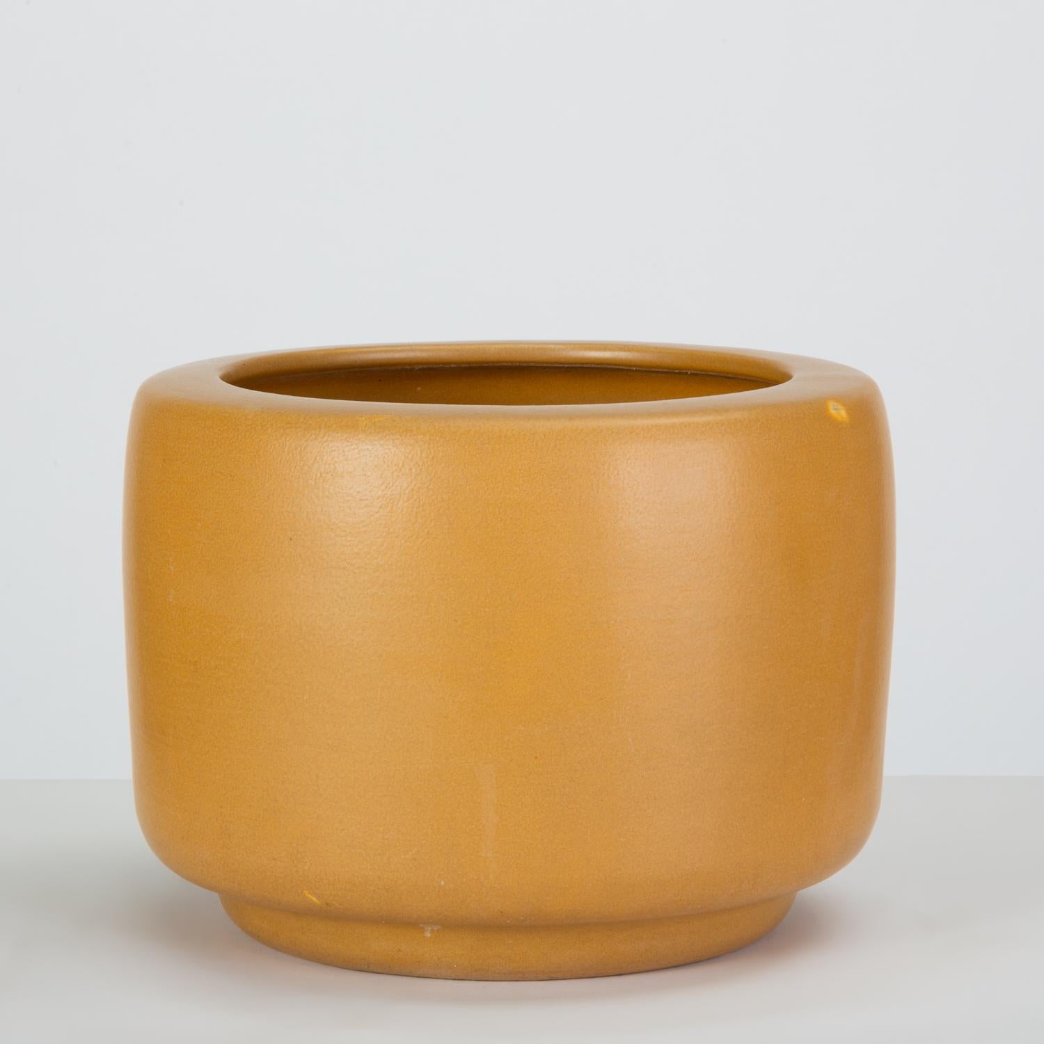 Mid-Century Modern CP-13 Tire Planter by John Follis for Architectural Pottery in Yellow Glaze