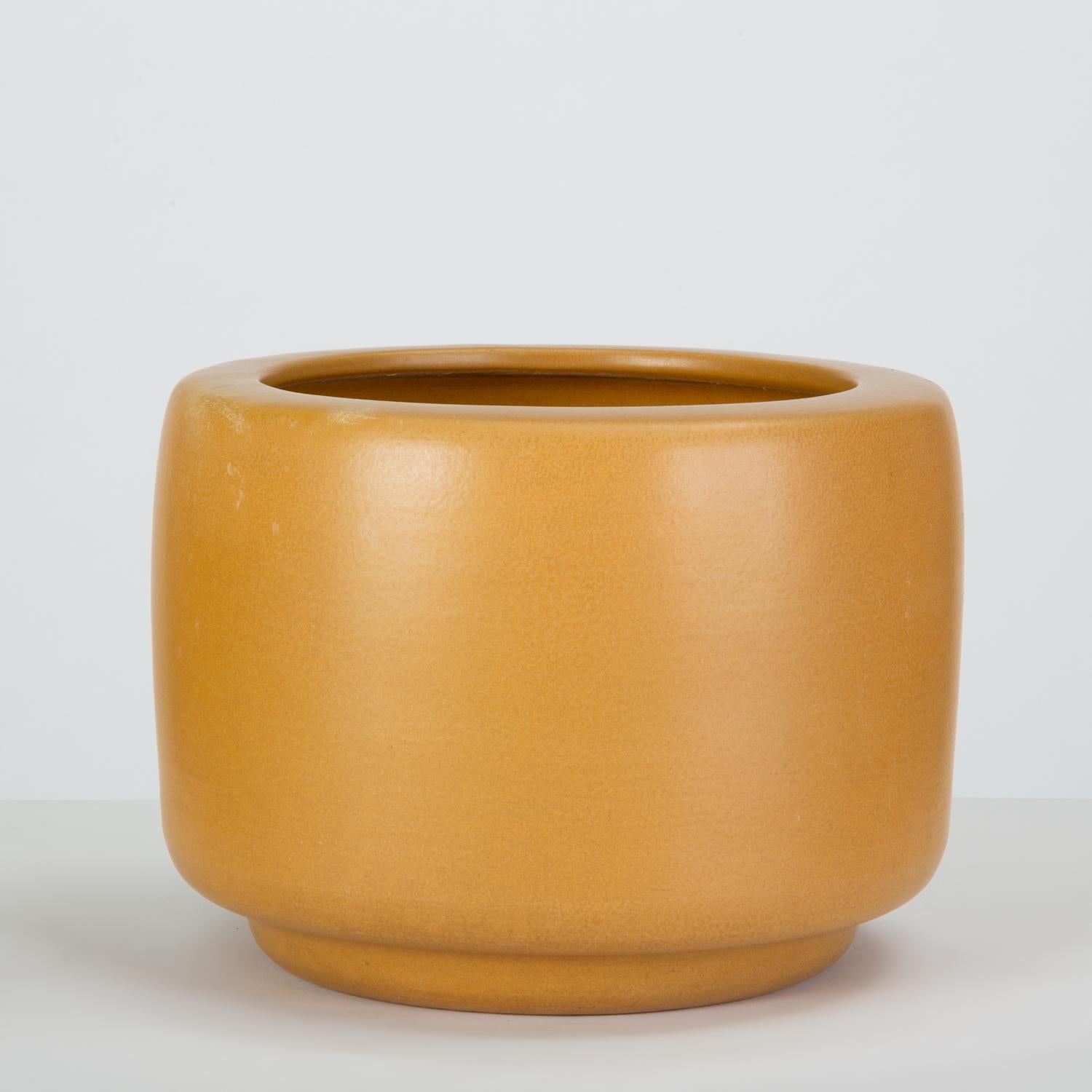 American CP-13 Tire Planter by John Follis for Architectural Pottery in Yellow Glaze