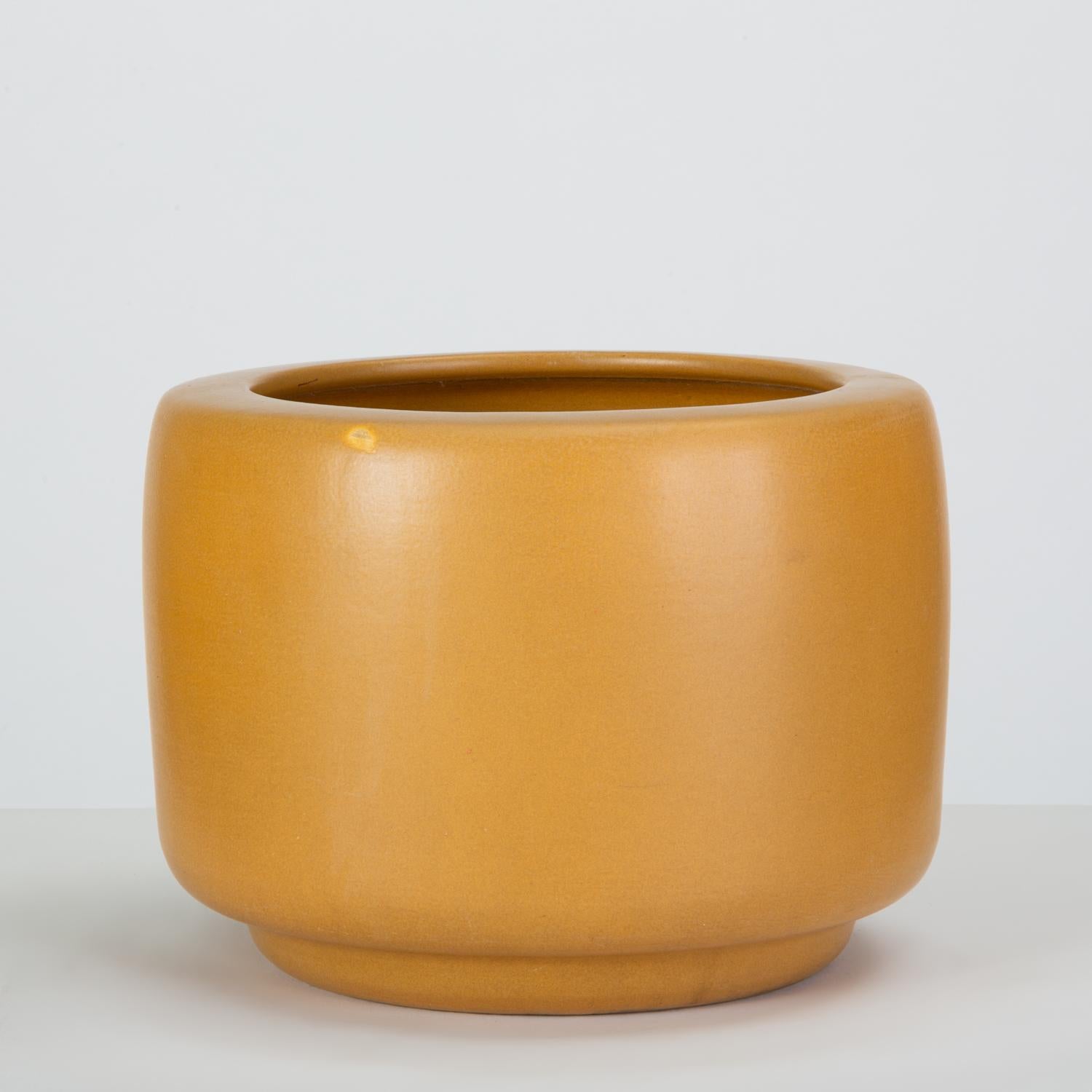CP-13 Tire Planter by John Follis for Architectural Pottery in Yellow Glaze In Good Condition In Los Angeles, CA