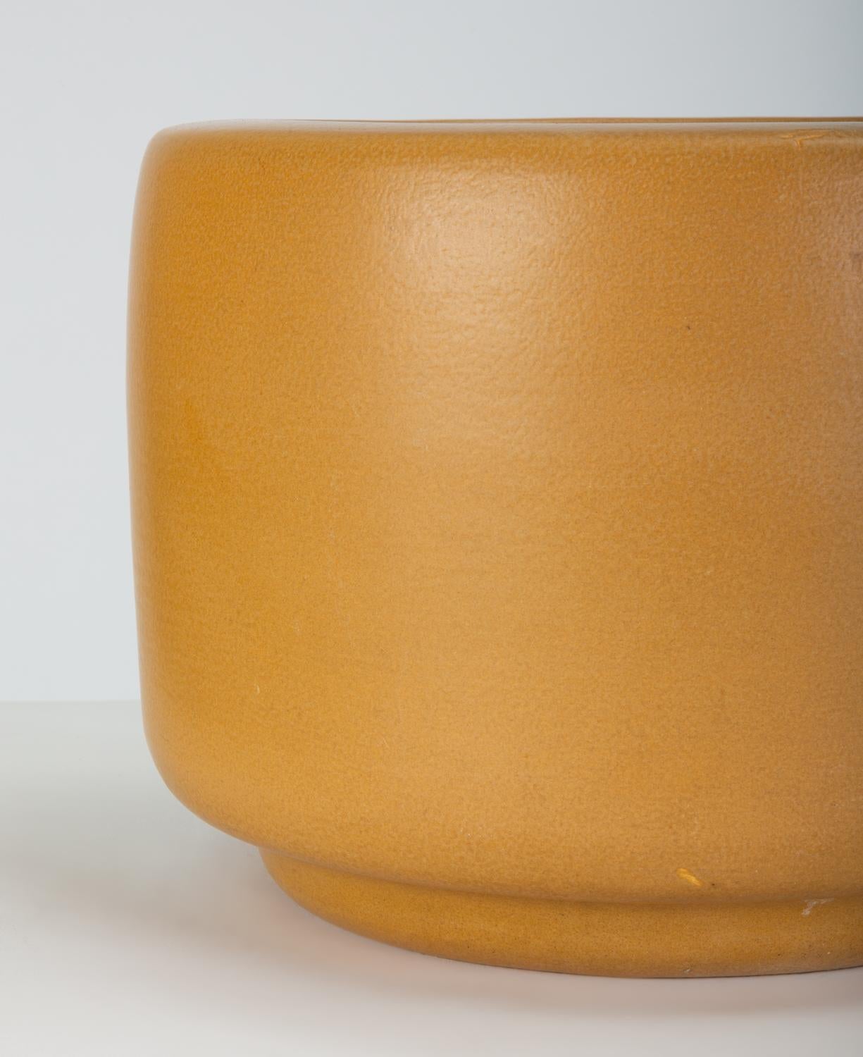 Ceramic CP-13 Tire Planter by John Follis for Architectural Pottery in Yellow Glaze