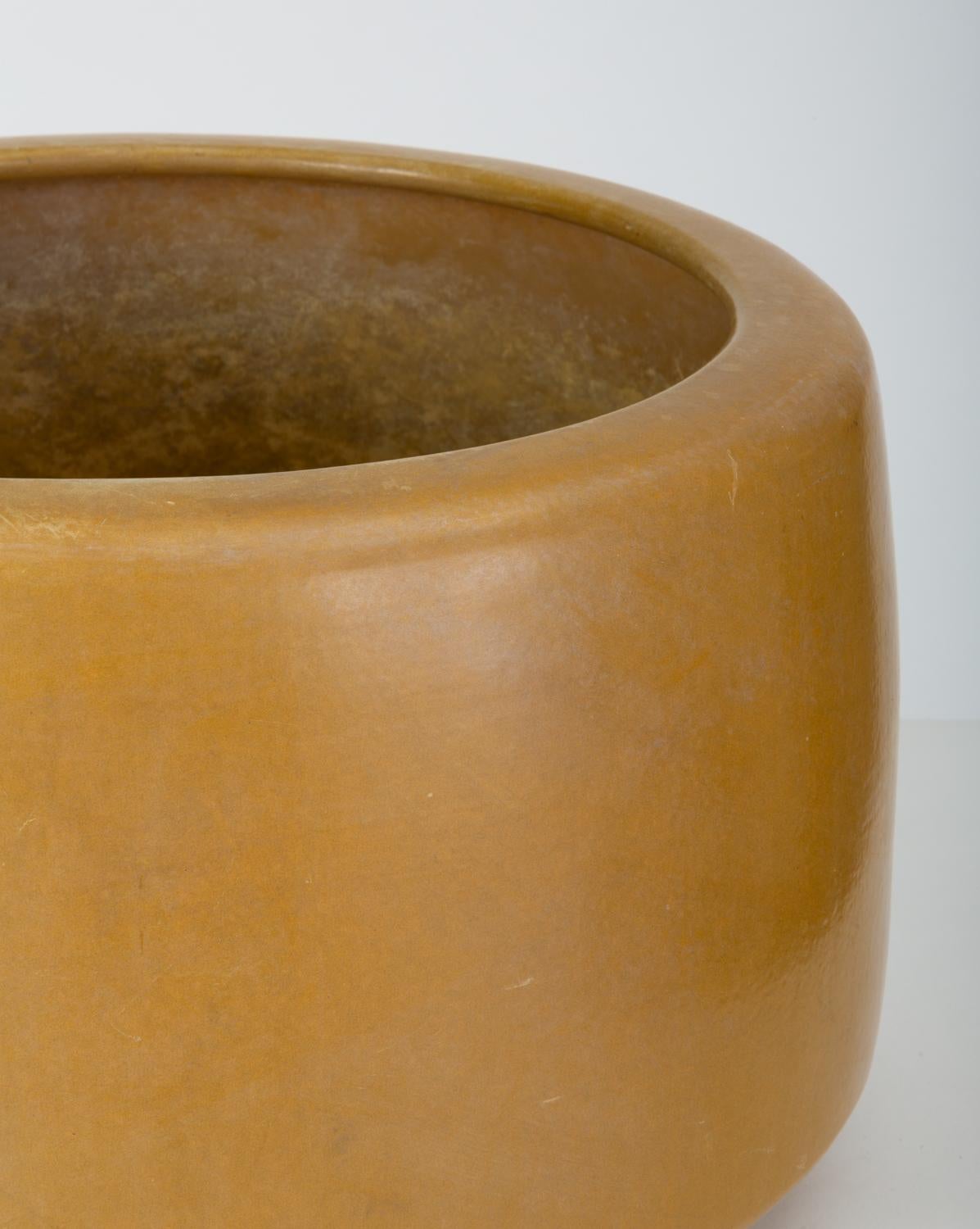 20th Century CP-17 Tire Planter by John Follis for Architectural Pottery in Yellow Glaze