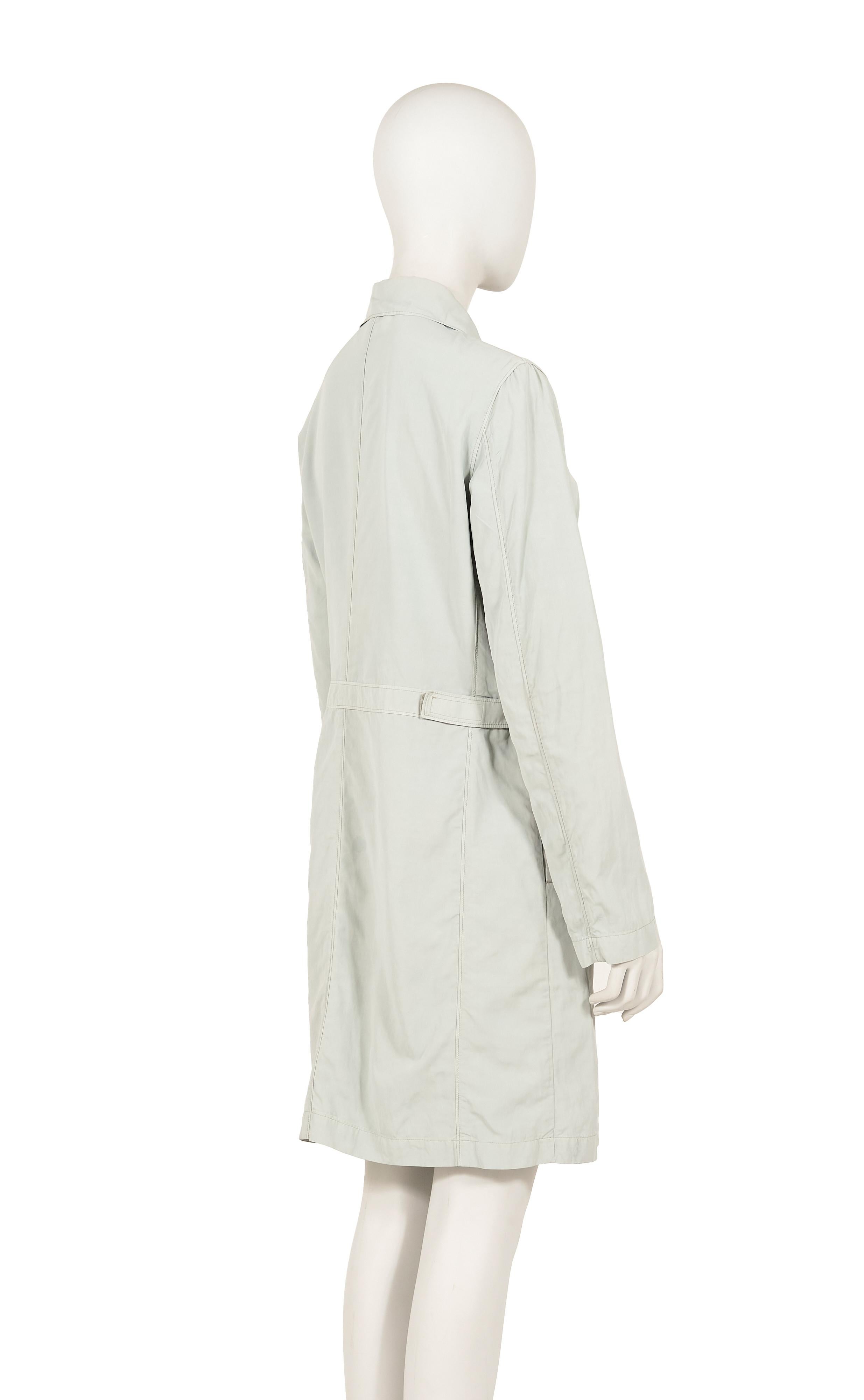 - C.P Company by Massimo Osti
- Sold by Gold Palms Vintage 
- Spring Summer 1999 collection
- Grey lightweight trench coat
- Internal invisible zipper
- Back velcro adjustable straps
- Size: IT 44
