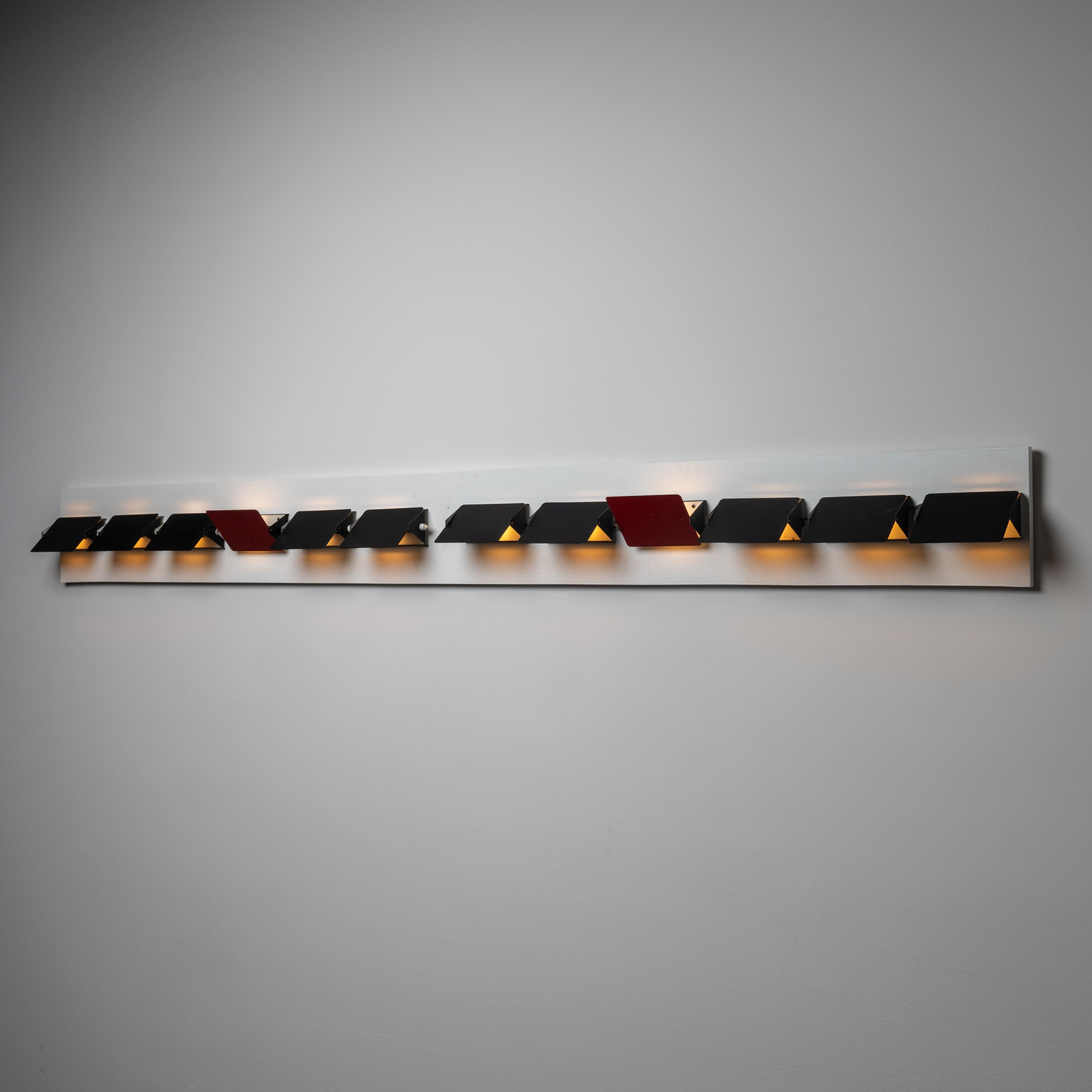 CP1 sconces by Charlotte Perriand. Designed and manufactured in France, circa the 1960s. Enameled aluminum. Rewired for U.S. standards. Adjustable reflectors can be mounted horizontally or vertically. Holds one E14 socket type, adapted for the US.