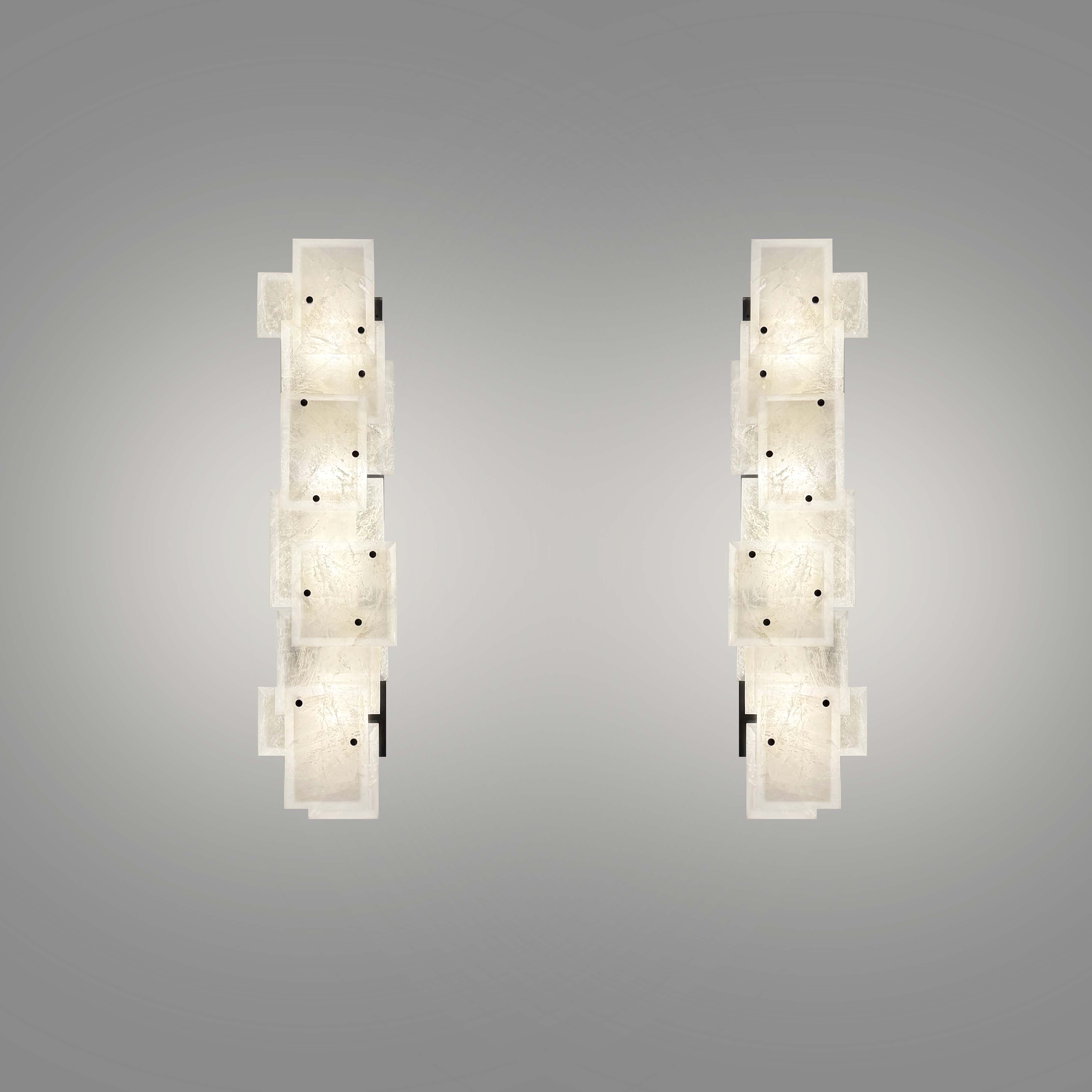 CPS 25 Rock Crystal Quartz Sconces by Phoenix