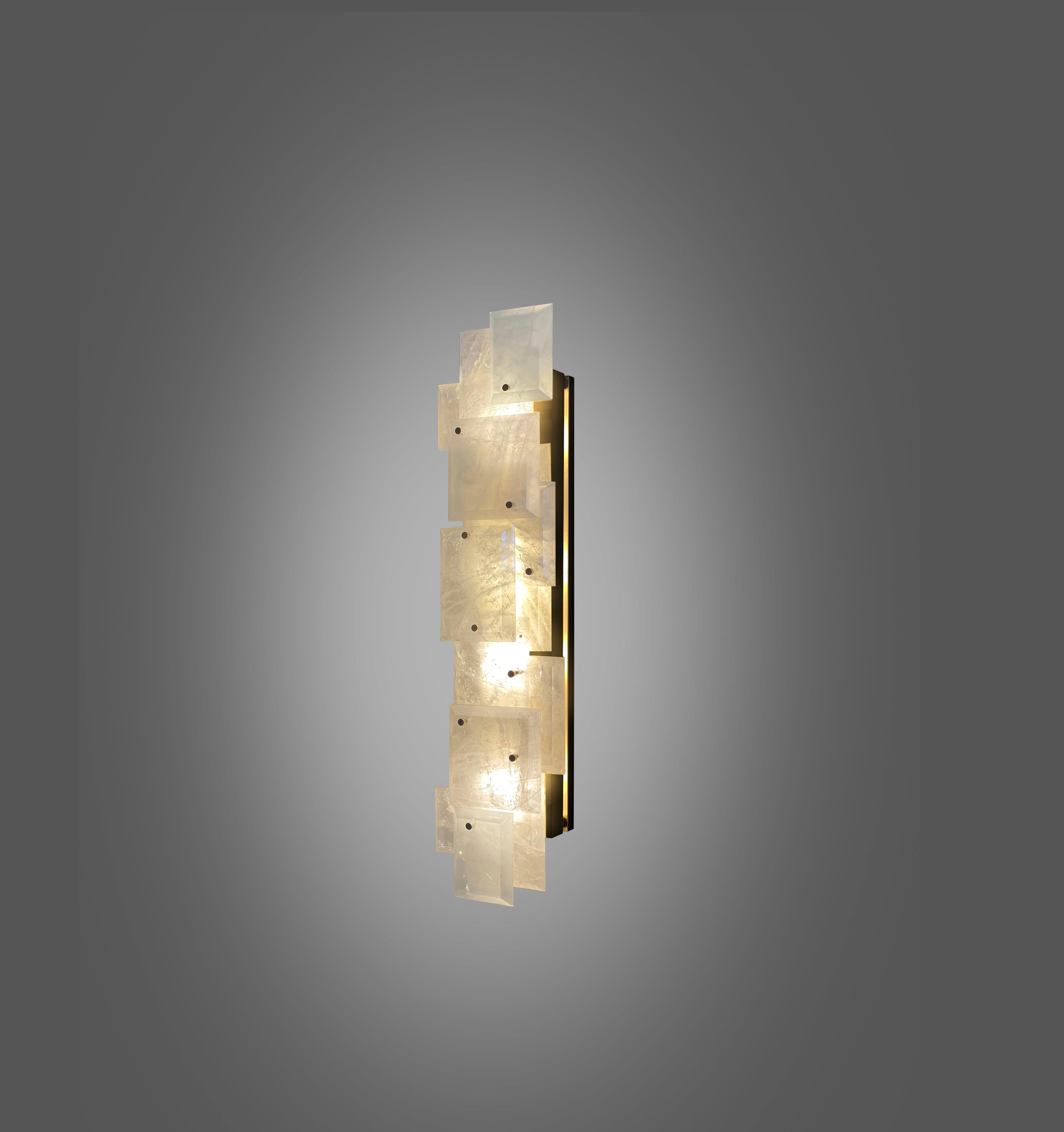 CPS 25 Rock Crystal Quartz Sconces by Phoenix In Excellent Condition For Sale In New York, NY