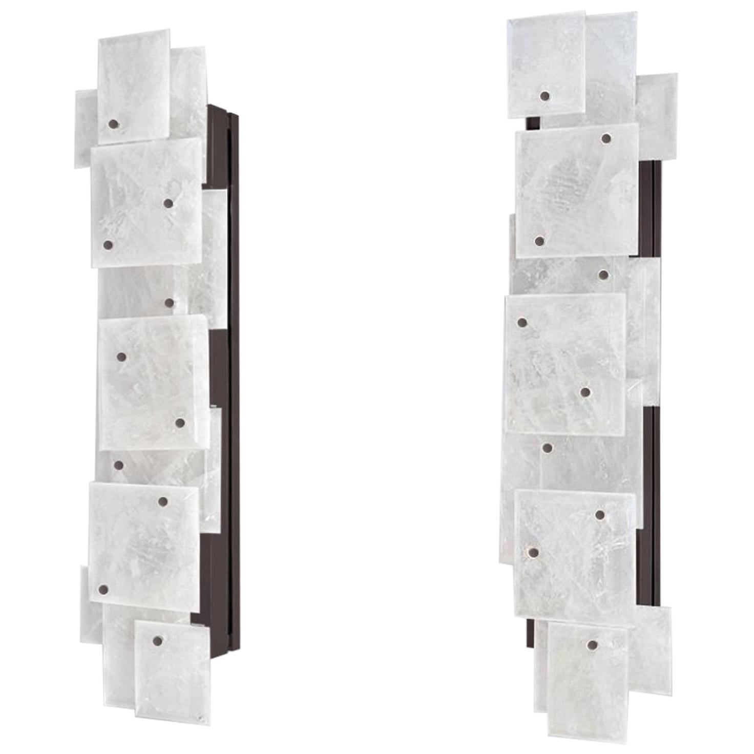 CPS 25 Rock Crystal Quartz Sconces by Phoenix