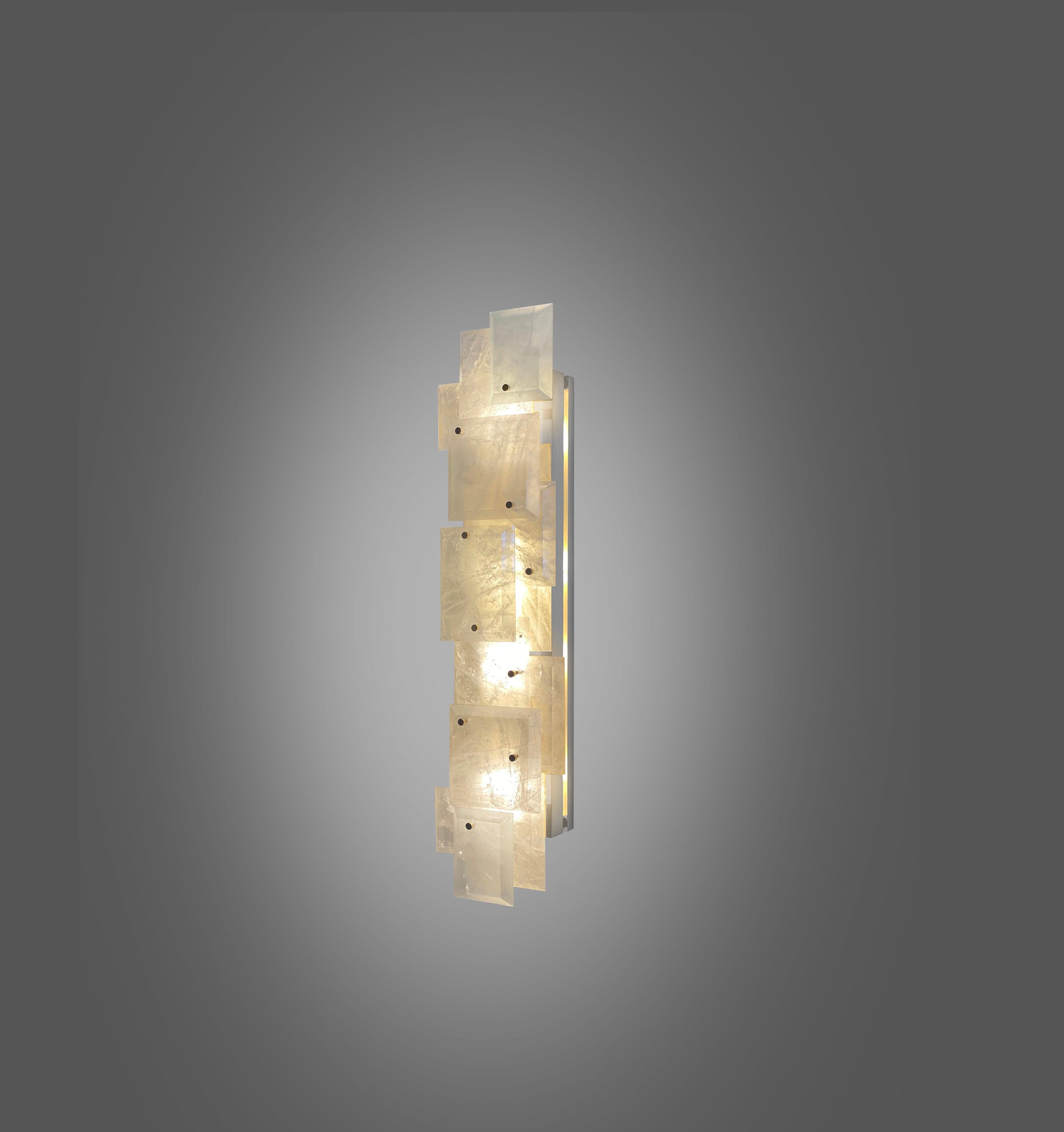 Contemporary CPS 26 Rock Crystal Sconces by Phoenix For Sale