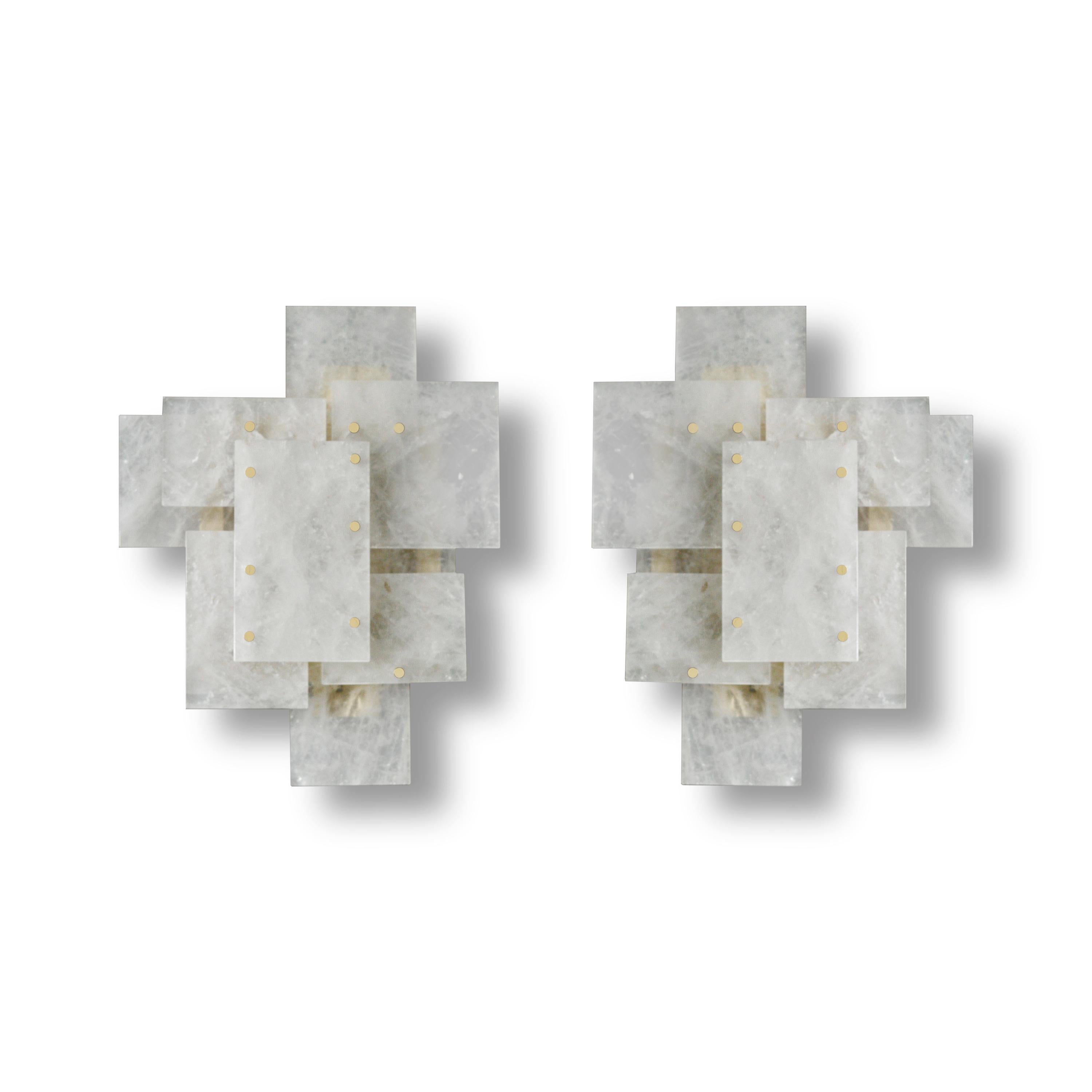 XXIe siècle et contemporain CPS16 Appliques en cristal de roche par Phoenix en vente