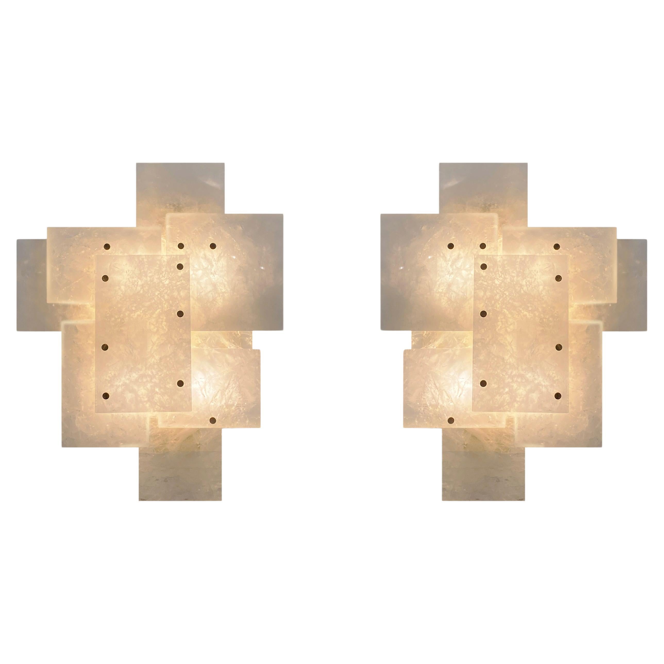 CPS16 Rock Crystal Sconces By Phoenix  For Sale