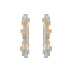 Used CPS42 Rock Crystal Sconces By Phoenix