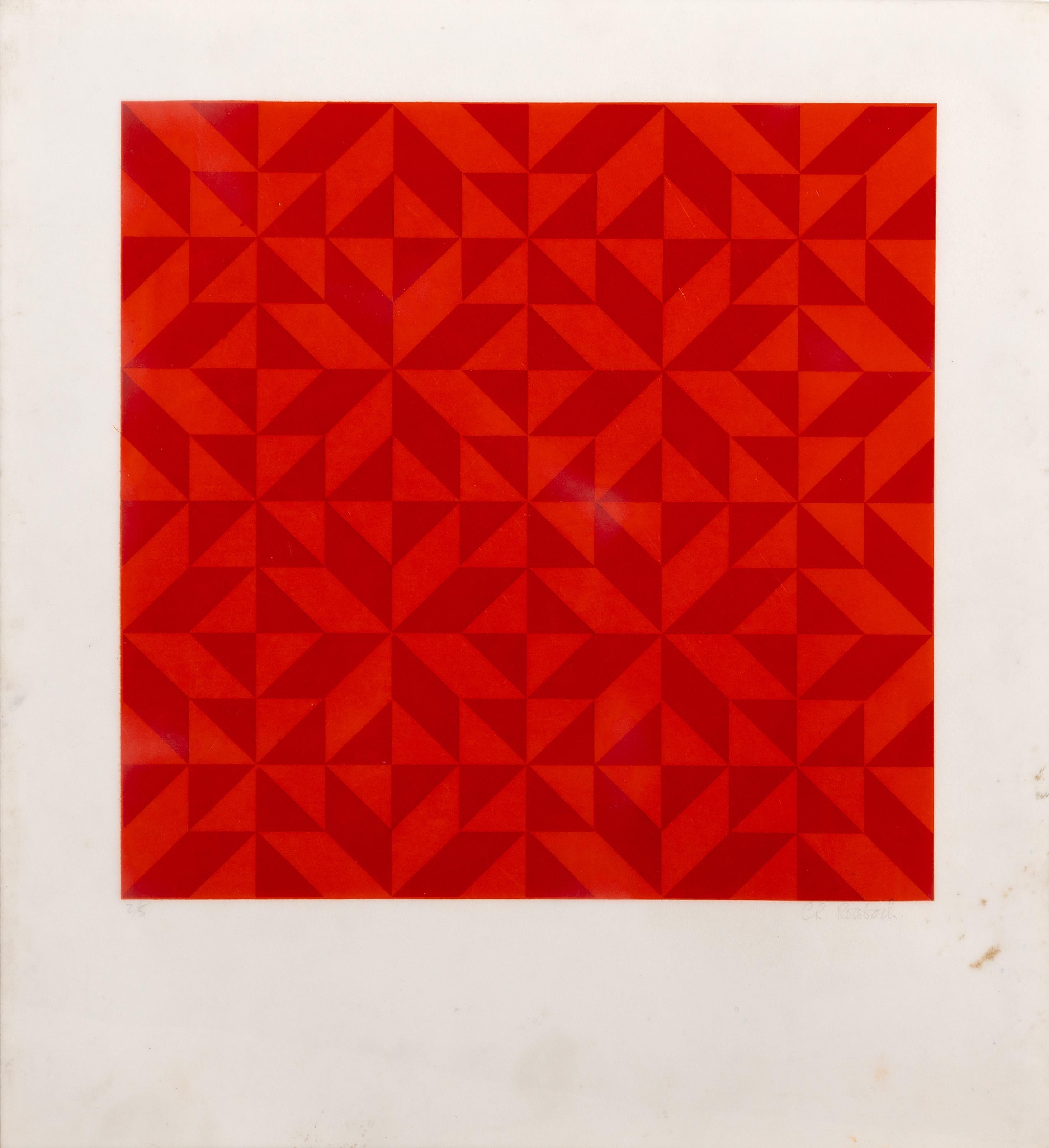 Geometric Composition, Abstract Geometric Screenprint by CR Rossbach For Sale 1