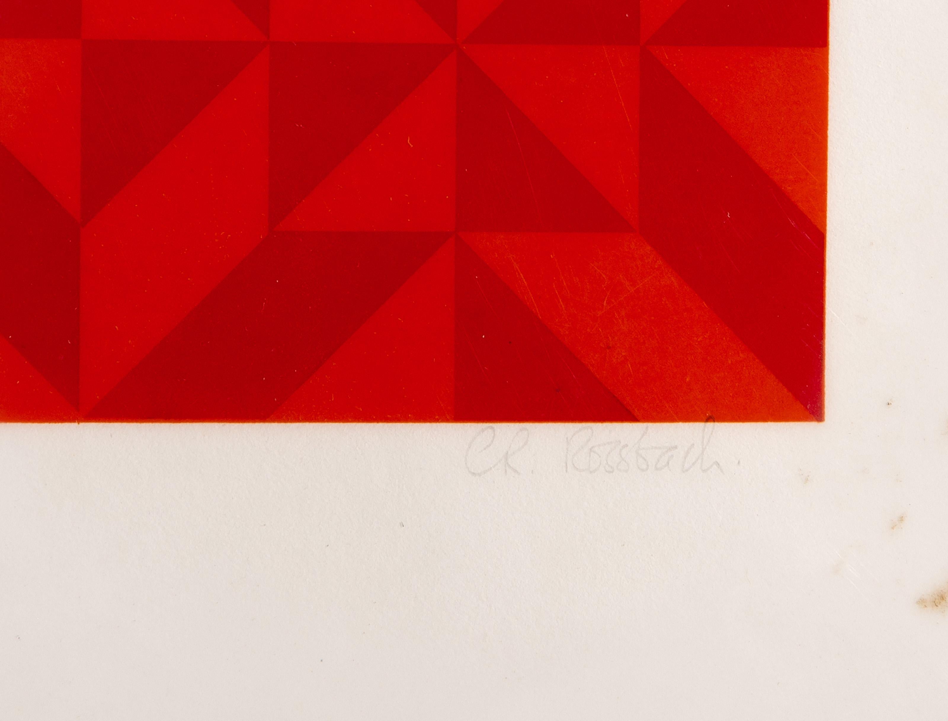 Geometric Composition, Abstract Geometric Screenprint by CR Rossbach For Sale 2