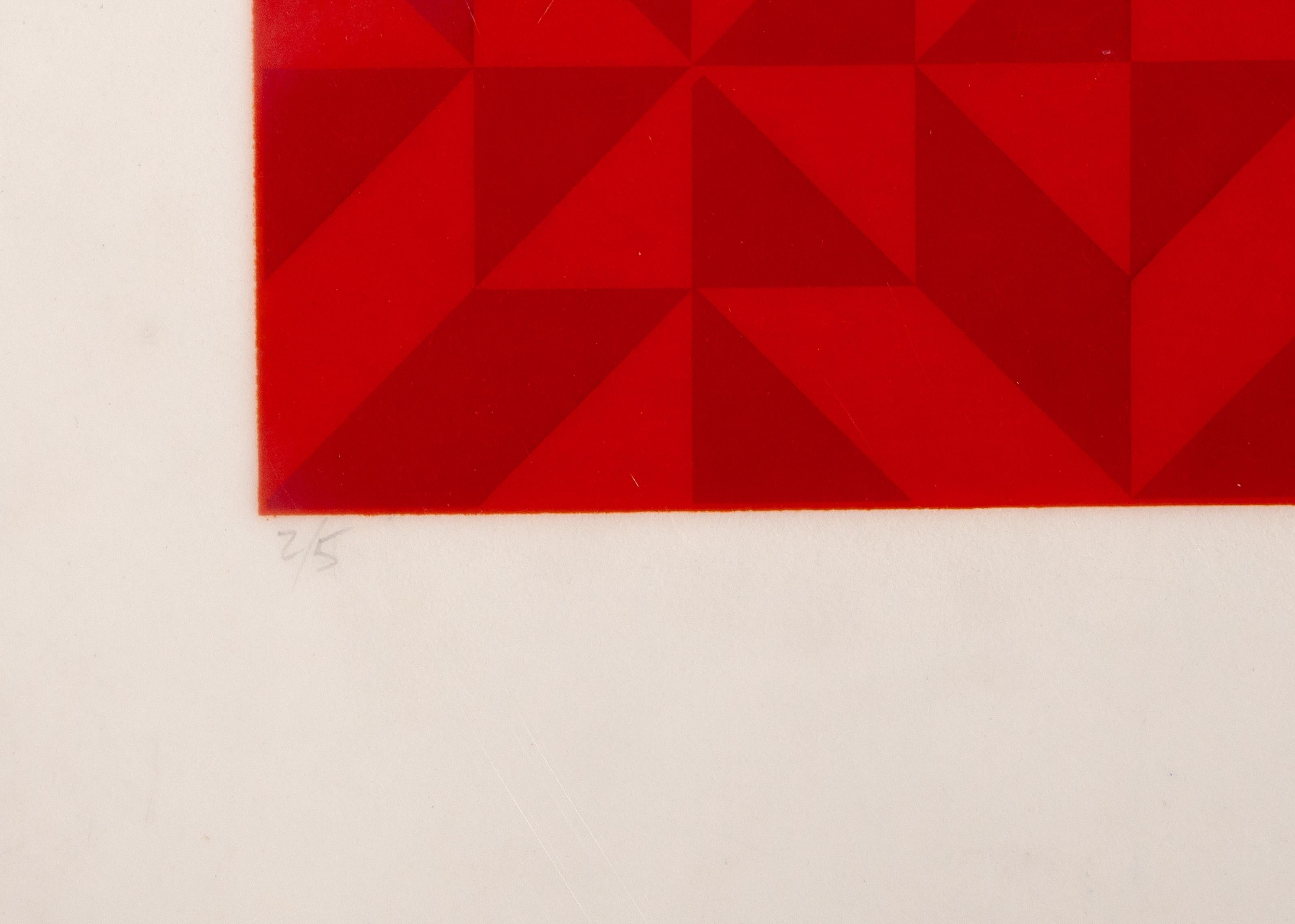 Geometric Composition, Abstract Geometric Screenprint by CR Rossbach For Sale 3