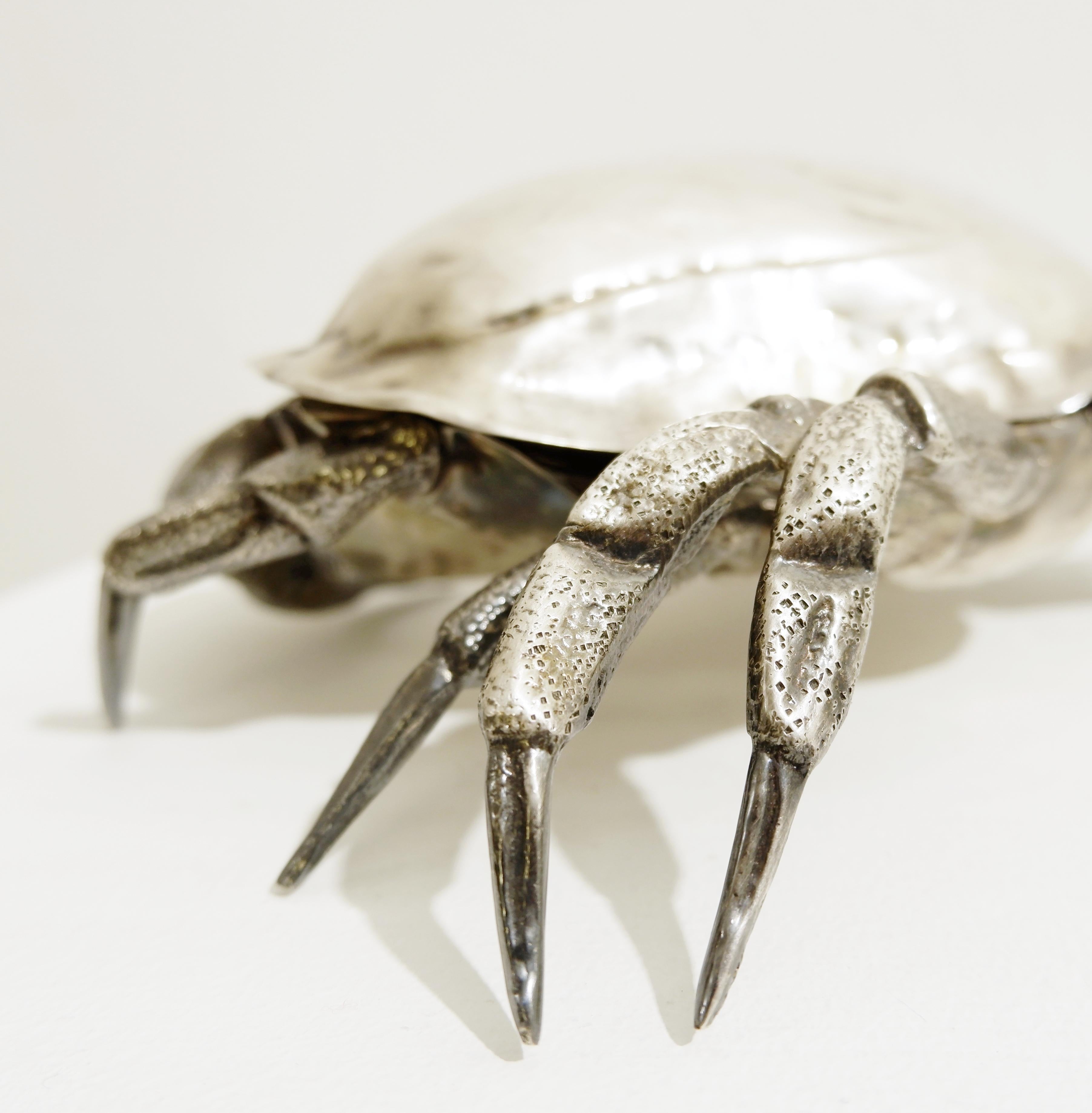 Crab Caviar Cup in Silver Plate, Spain, 1970s For Sale 2