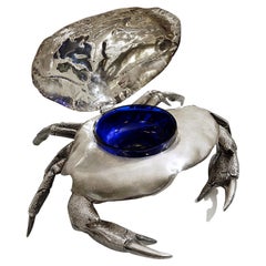 Crab Caviar Cup in Silver Plate, Spain, 1970s