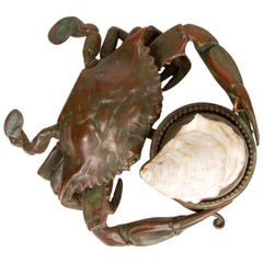 Antique Crab Inkwell by Tiffany Studios