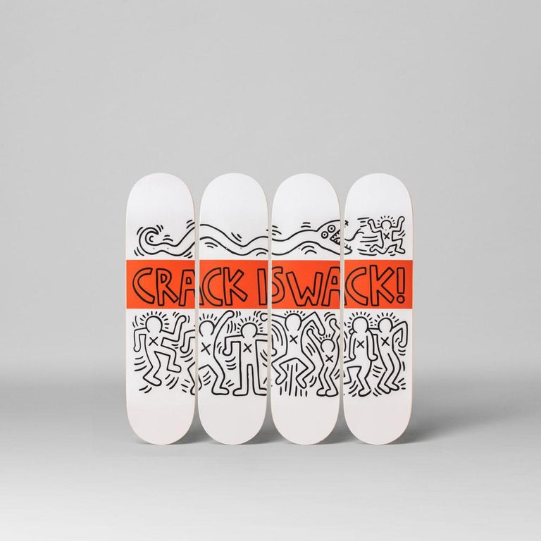 Crack Is Whack Skateboard Set by Keith Haring In New Condition For Sale In Jersey City, NJ