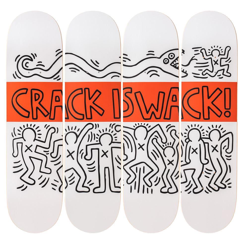 Crack Is Whack Skateboard-Set von Keith Haring