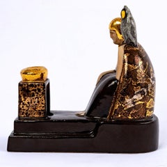 Cracked Ceramic Perfume Burner Night Light - Robj - Period: Art Deco