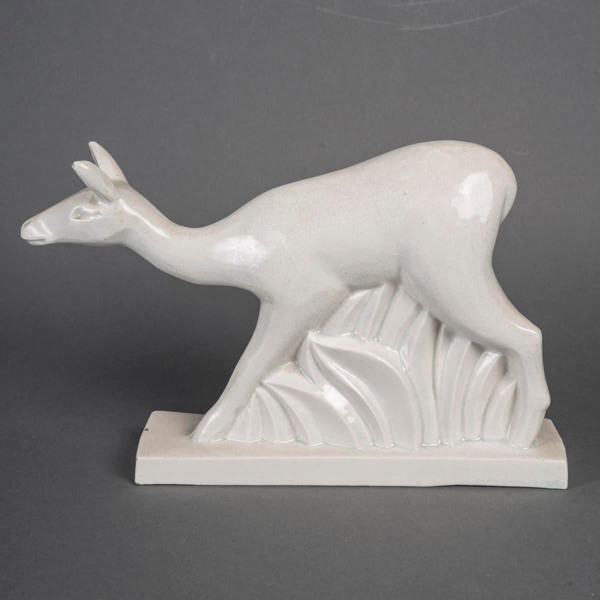 Escultura de barro agrietado, firmada Geo Condet, sello Saint Clement, 1930. siglo XX en venta