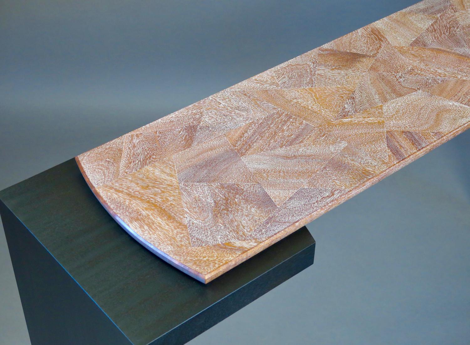 Américain Console en acajou glacé craquelé de Thomas Throop/Design Black Creek - Fabriqué sur commande en vente