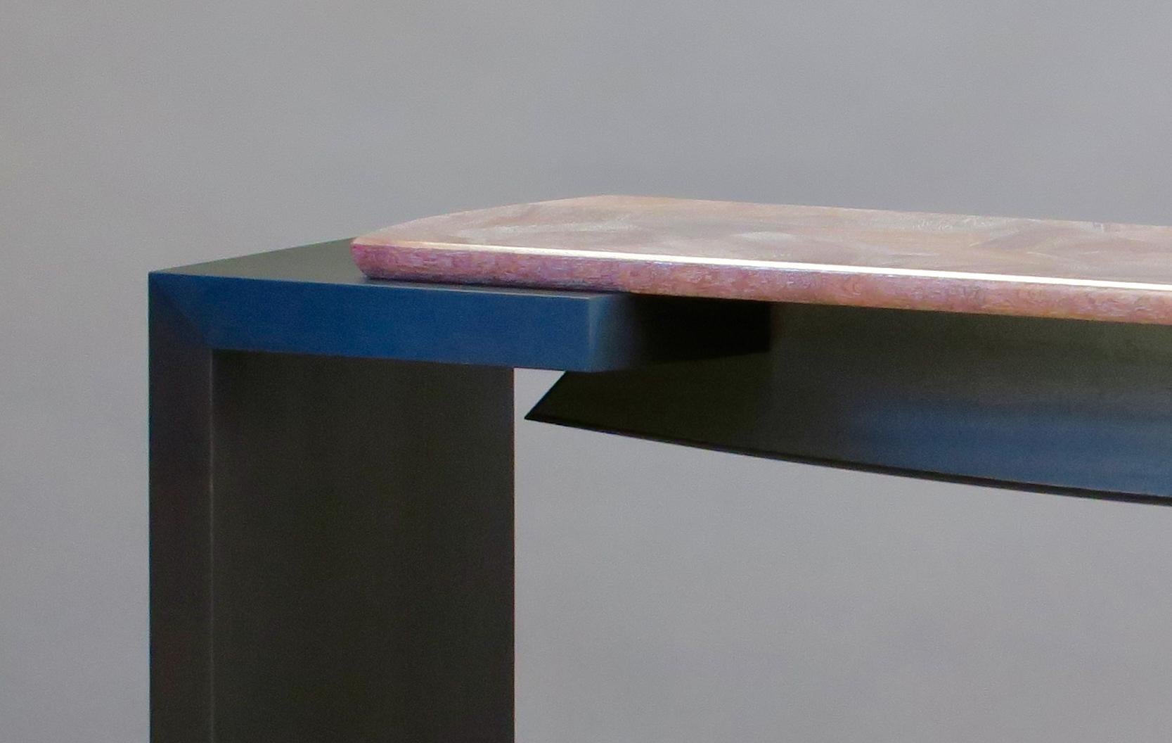 American Cracked Ice Mahogany Console Table by Thomas Throop Black Creek Design In Stock For Sale