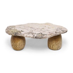 Cracked Ice Meditation Stone Table