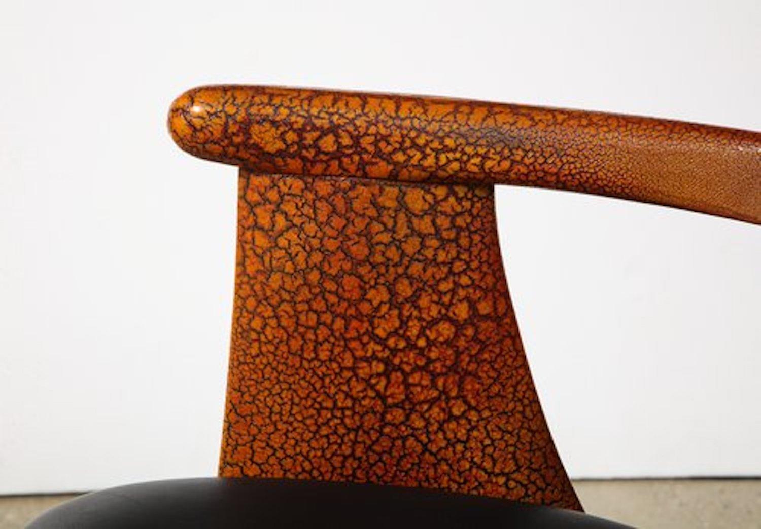 Modern Crackle Arm Chair by Wendell Castle