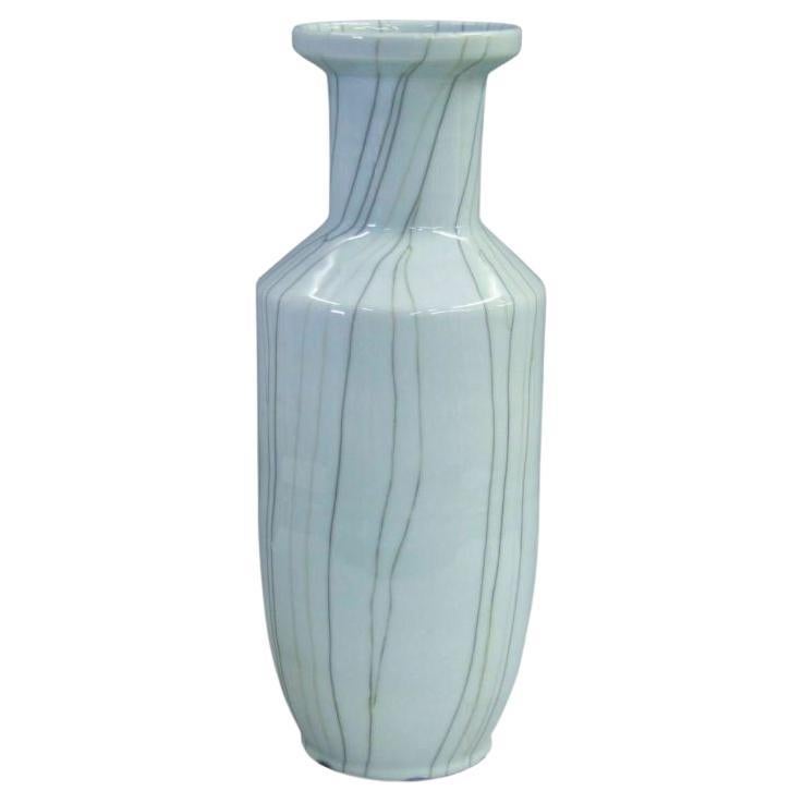 Crackle Celadon BaoZi Vase For Sale