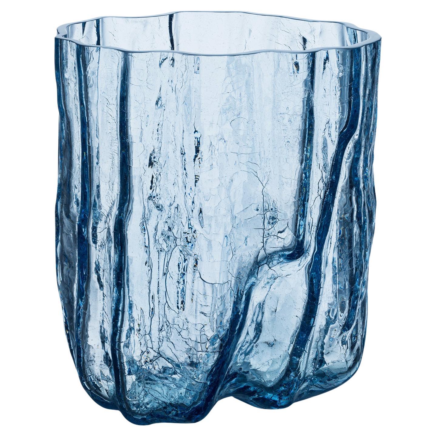 Vaso circolare Kosta Boda alto e crepitante