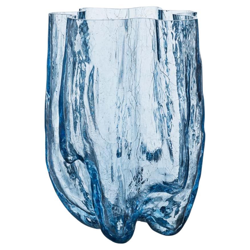 Kosta Boda Crackle Circular Vase XL For Sale